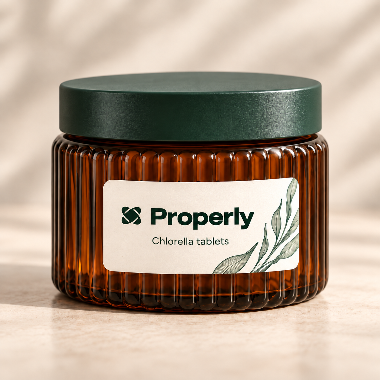 Properly chlorella packaging concept